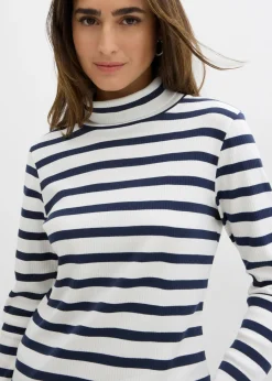 Mujer bonprix bonprix Camiseta de cuello vuelto de algodón orgánico puro