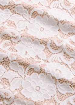 bonprix bonprix Camisetas|Novedades>Camiseta de encaje de manga larga Blanco lana