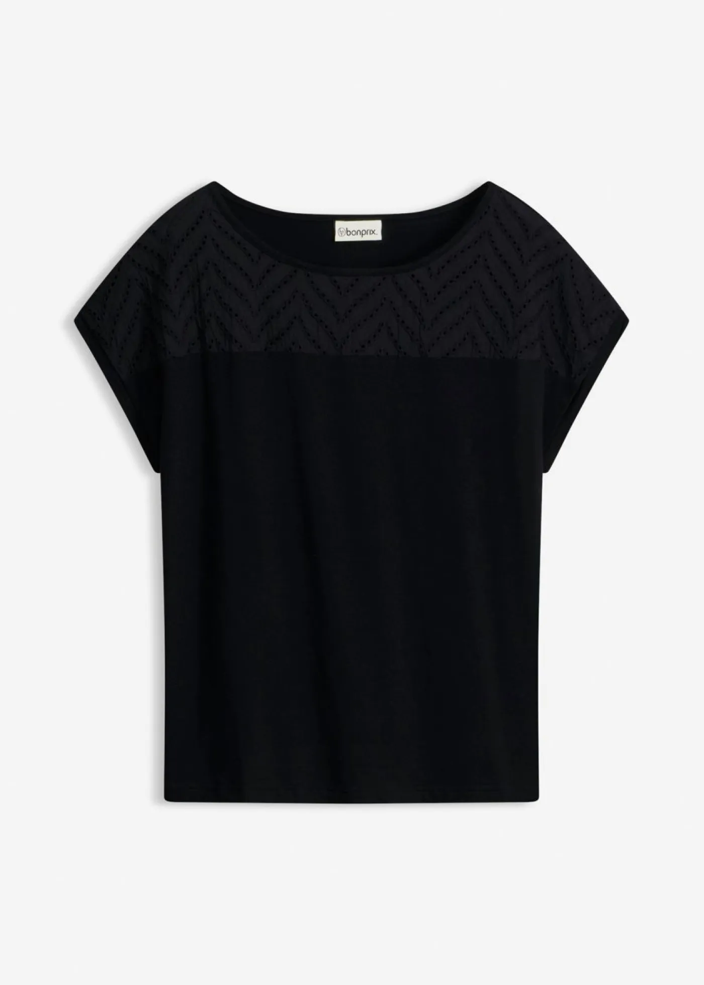 Mujer bonprix bonprix Camiseta de encaje de viscosa suave