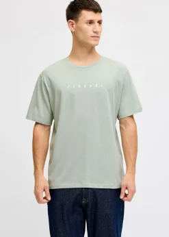 bonprix JJ REBEL Camisetas Y Polos>Camiseta de JJ REBEL de algodón puro con corte holgado Verde