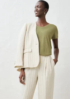 Mujer bonprix bonprix Camiseta de lino puro