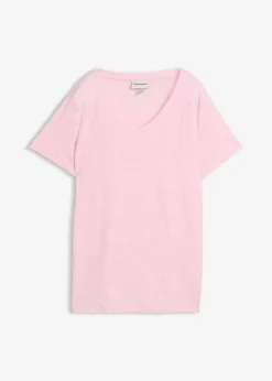 bonprix bonprix Premium|Camisetas>Camiseta de lino puro rosa cristal
