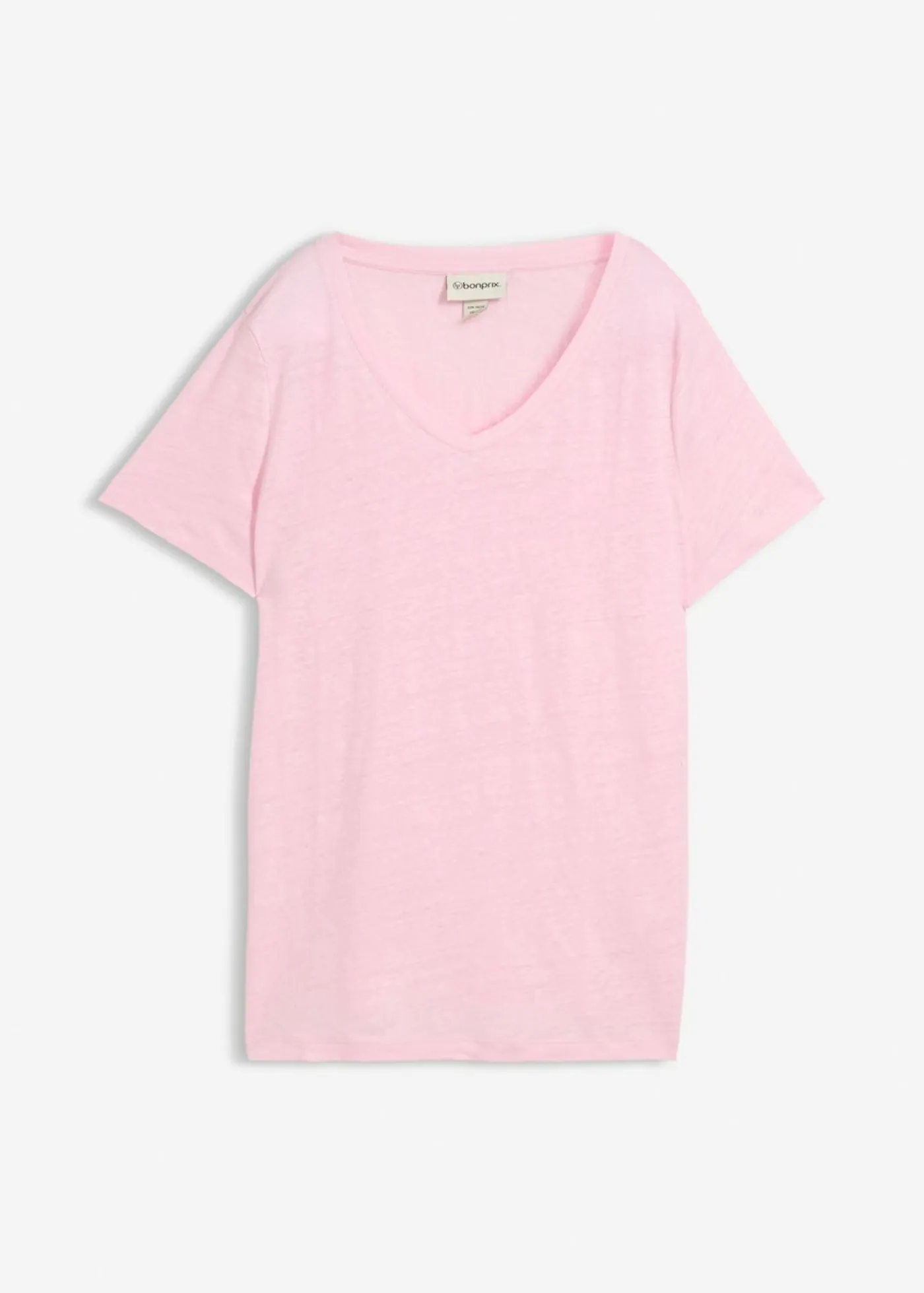 bonprix bonprix Premium|Camisetas>Camiseta de lino puro rosa cristal