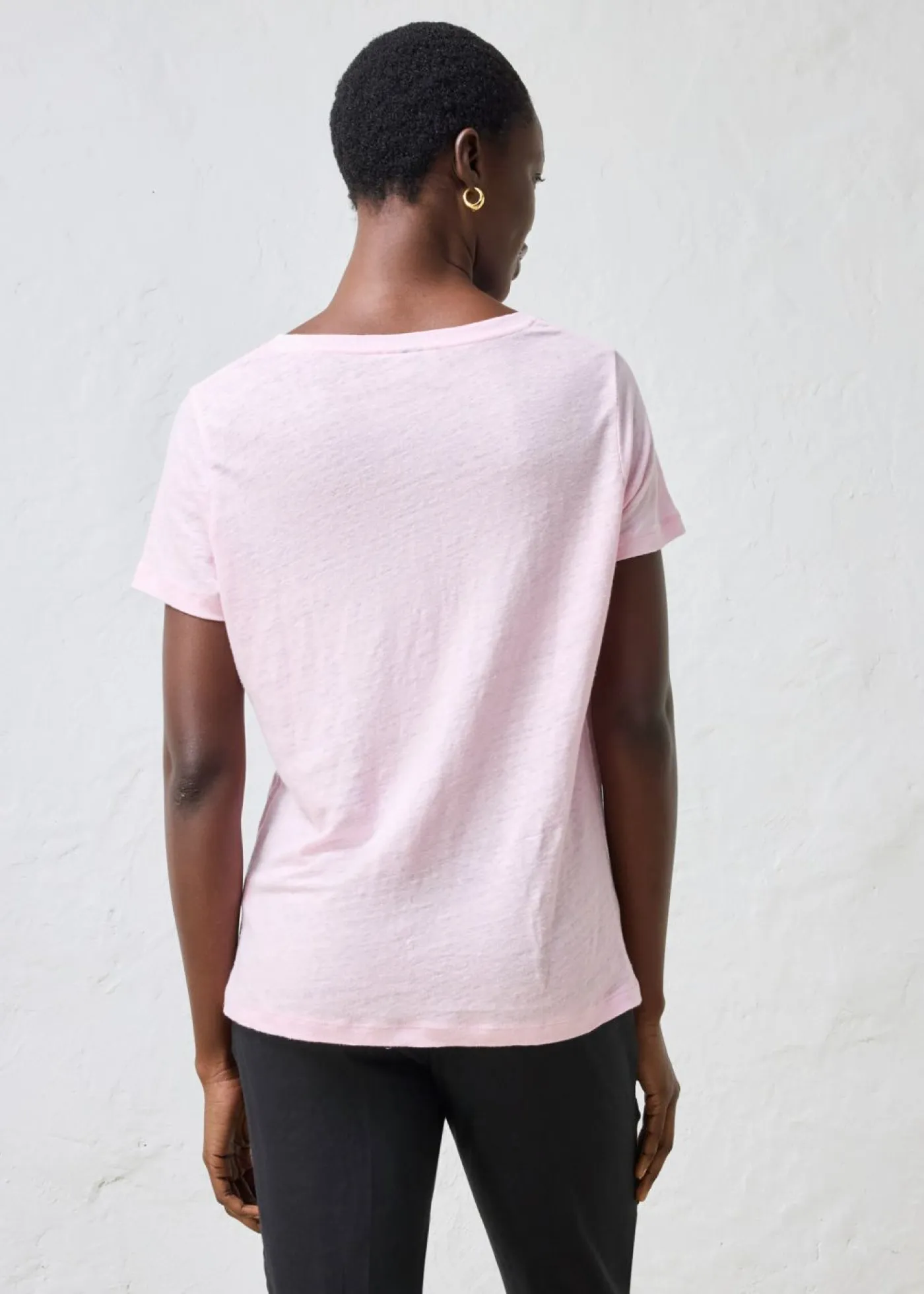 bonprix bonprix Premium|Camisetas>Camiseta de lino puro rosa cristal
