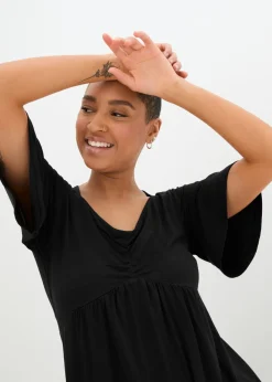 Mujer bonprix bonprix Camiseta de manga corta con corte en A