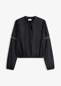 bonprix bonprix Camisetas>Camiseta de manga larga Negro