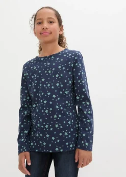 bonprix bonprix Ropa 2 A 9 Años·Camisetas|Ropa 2 A 9 Años·Multipack>Camiseta de manga larga azul marino+salvia ahumado+rosa ahumado