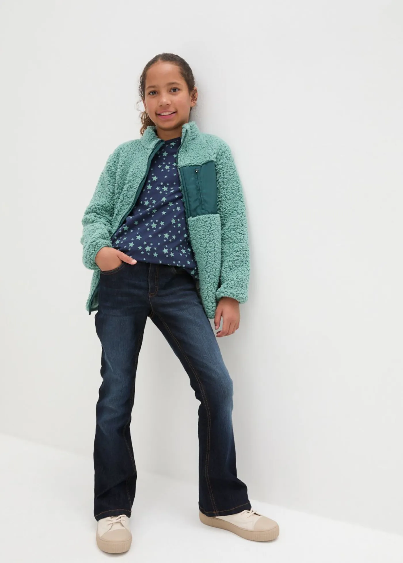 bonprix bonprix Ropa 2 A 9 Años·Camisetas|Ropa 2 A 9 Años·Multipack>Camiseta de manga larga azul marino+salvia ahumado+rosa ahumado