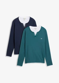 Hombre bonprix bonprix Camiseta de manga larga 2 en 1 (2 unidades)