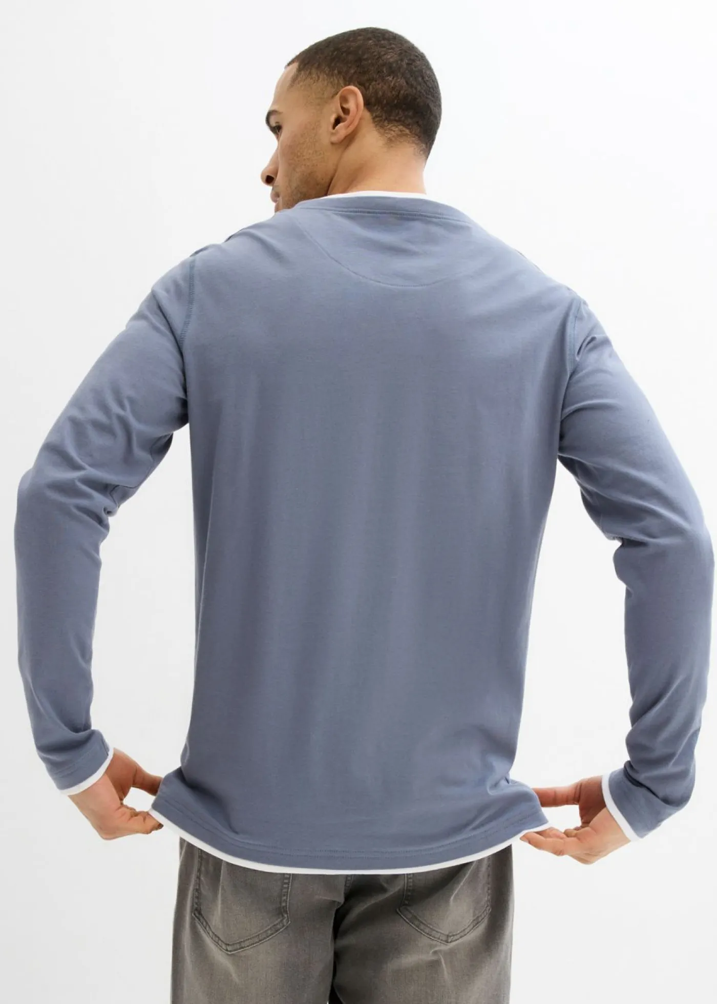 Hombre bonprix bonprix Camiseta de manga larga 2 en 1 (2 unidades)