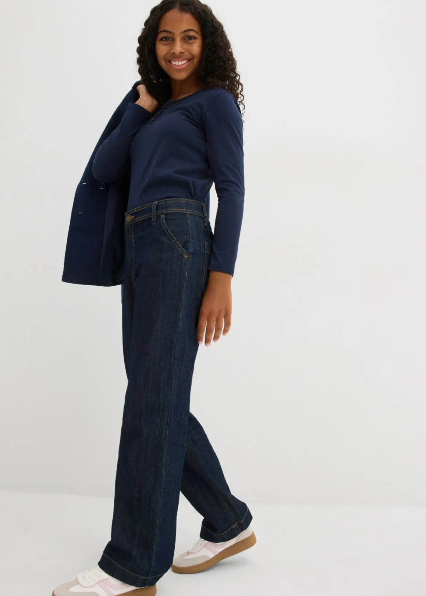 Niños bonprix bonprix Camiseta de manga larga con algodón orgánico (2 unidades)