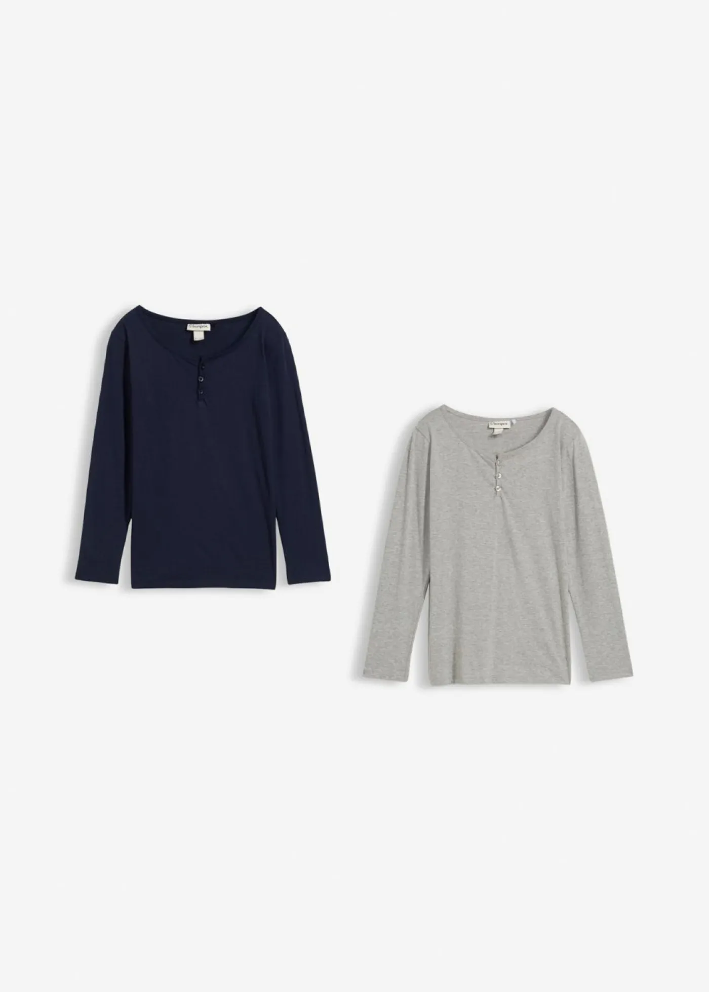 Niños bonprix bonprix Camiseta de manga larga con algodón orgánico (2 unidades)