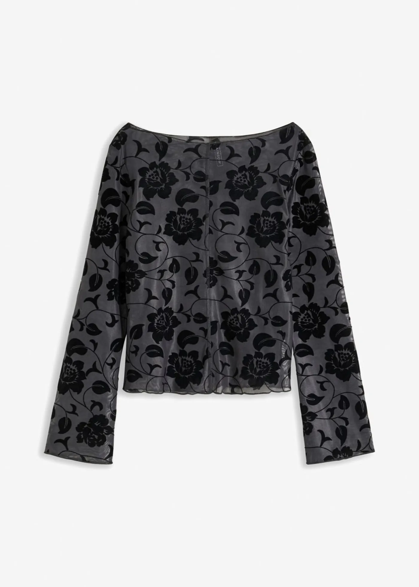 Mujer bonprix bonprix Camiseta de manga larga con leve transparencia