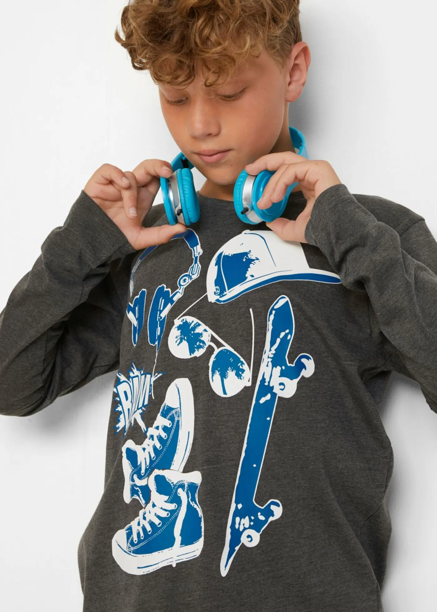 Niños bonprix bonprix Camiseta de manga larga con algodón orgánico (2 unidades)