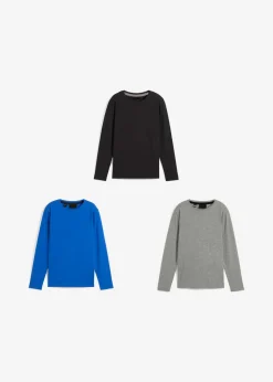 Niños bonprix bonprix Camiseta de manga larga con algodón orgánico (3 unidades)