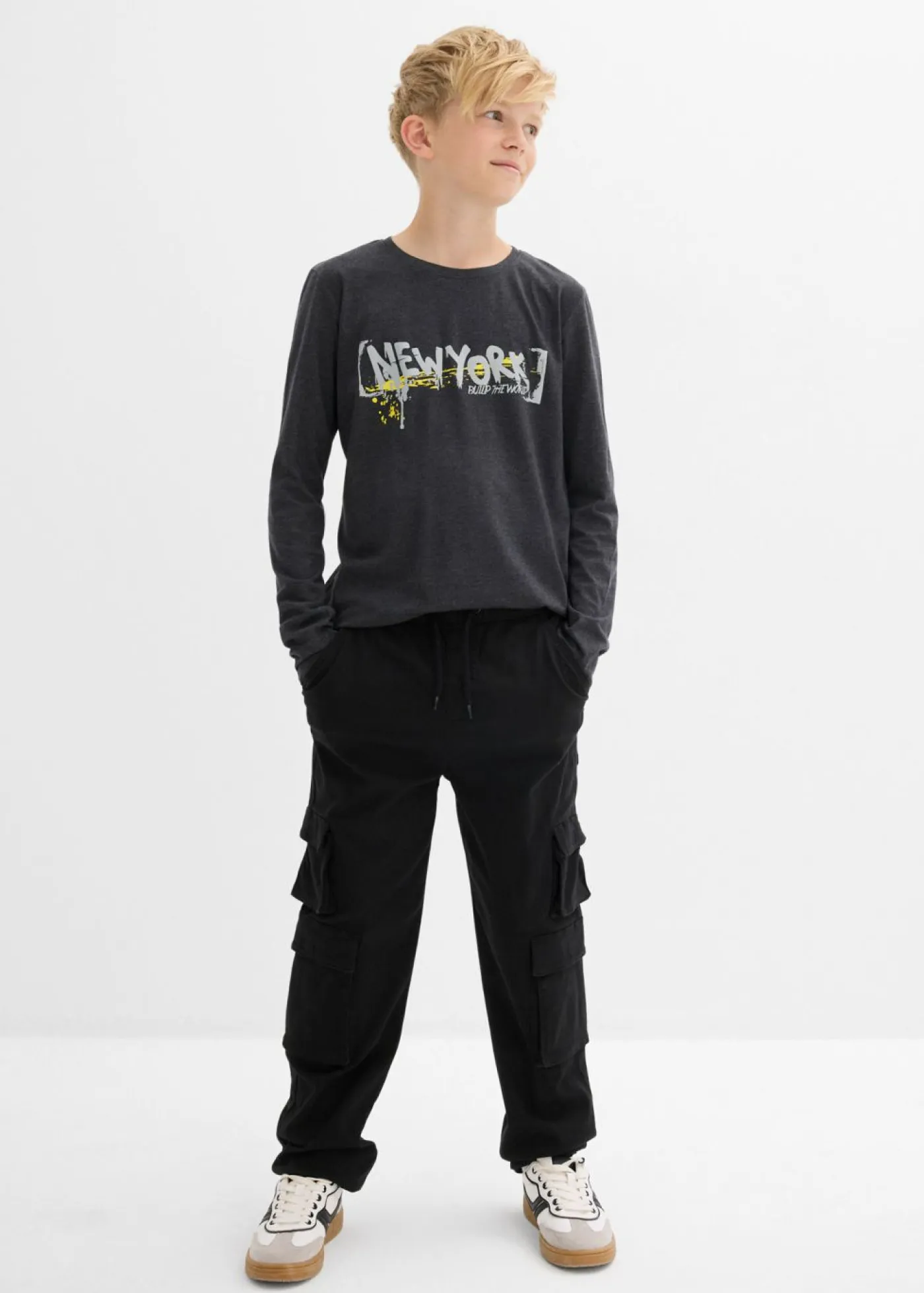 Niños bonprix bonprix Camiseta de manga larga con estampado