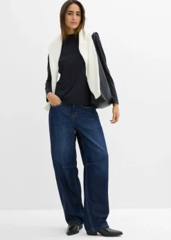 Mujer bonprix bonprix Camiseta de manga larga con cuello alto y poliamida reciclada