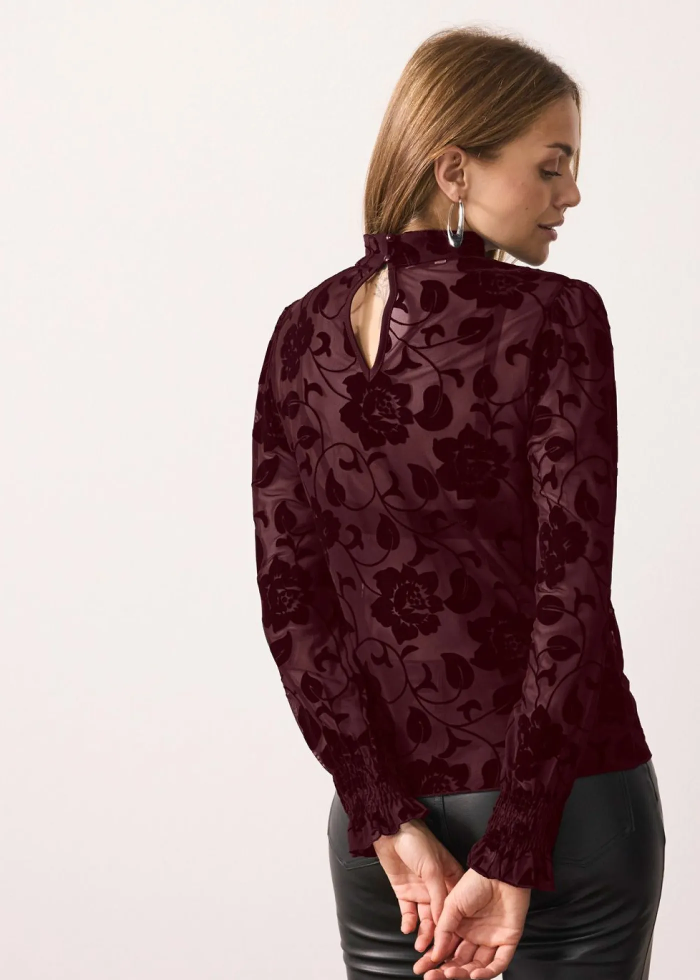 Mujer bonprix bonprix Camiseta de manga larga con leve transparencia