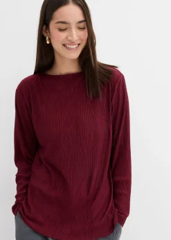 Mujer bonprix bonprix Camiseta de manga larga con efecto estructurado