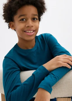 Niños bonprix bonprix Camiseta de manga larga con algodón orgánico (3 unidades)