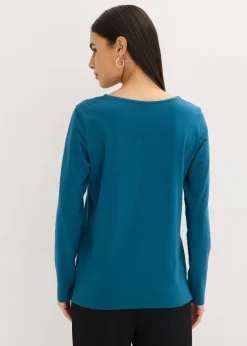 Mujer bonprix bonprix Camiseta de manga larga con ojales