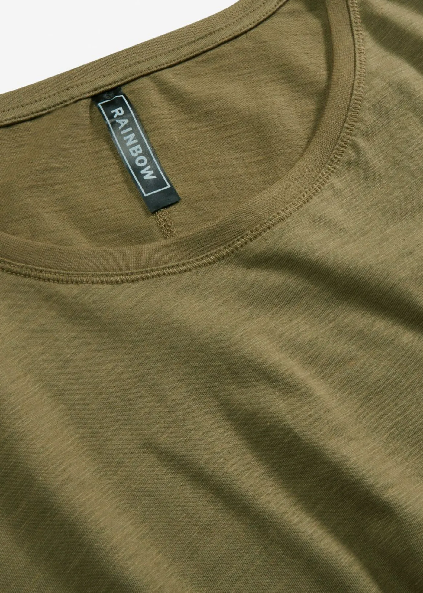 bonprix bonprix Camisetas>Camiseta de manga larga de algodón puro Verde oliva