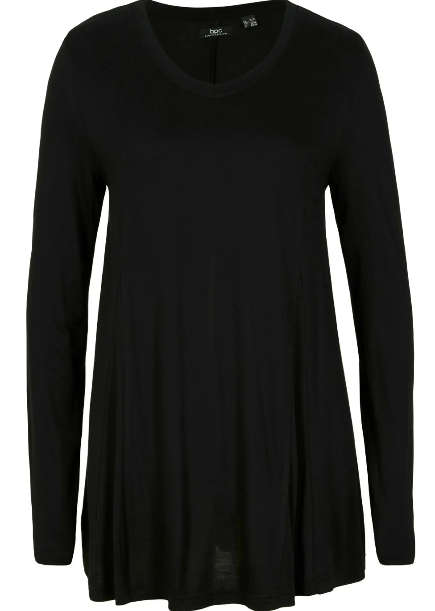 bonprix bonprix Camisetas>Camiseta de manga larga de viscosa suave Negro