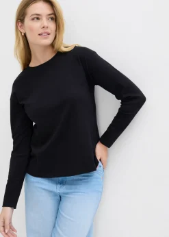 Mujer bonprix bonprix Camiseta de manga larga de algodón orgánico puro