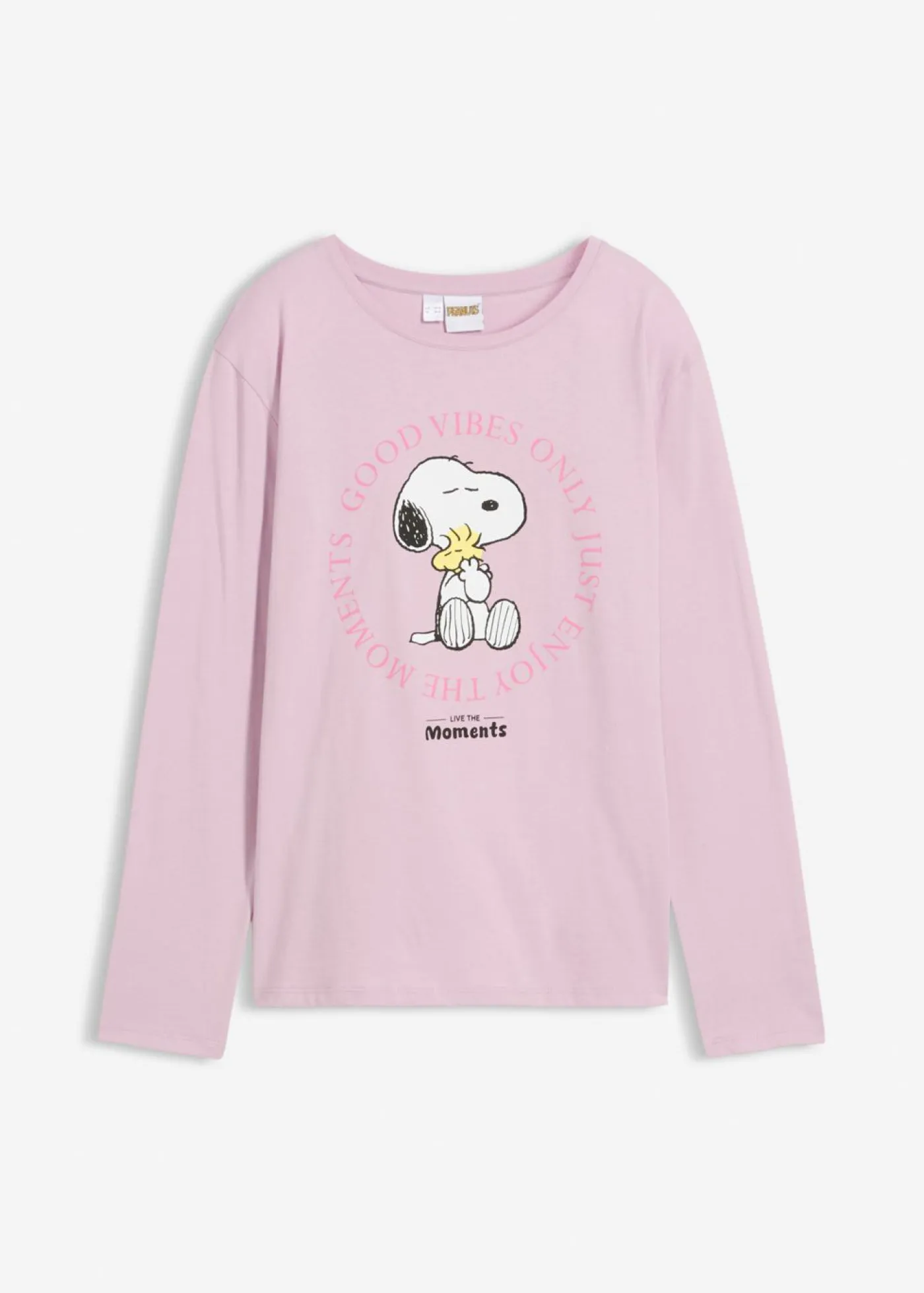 bonprix Peanuts Ropa 9 A 16 Años·Camisetas Y Camisas>Camiseta de manga larga de algodón puro con estampado de Snoopy púrpura