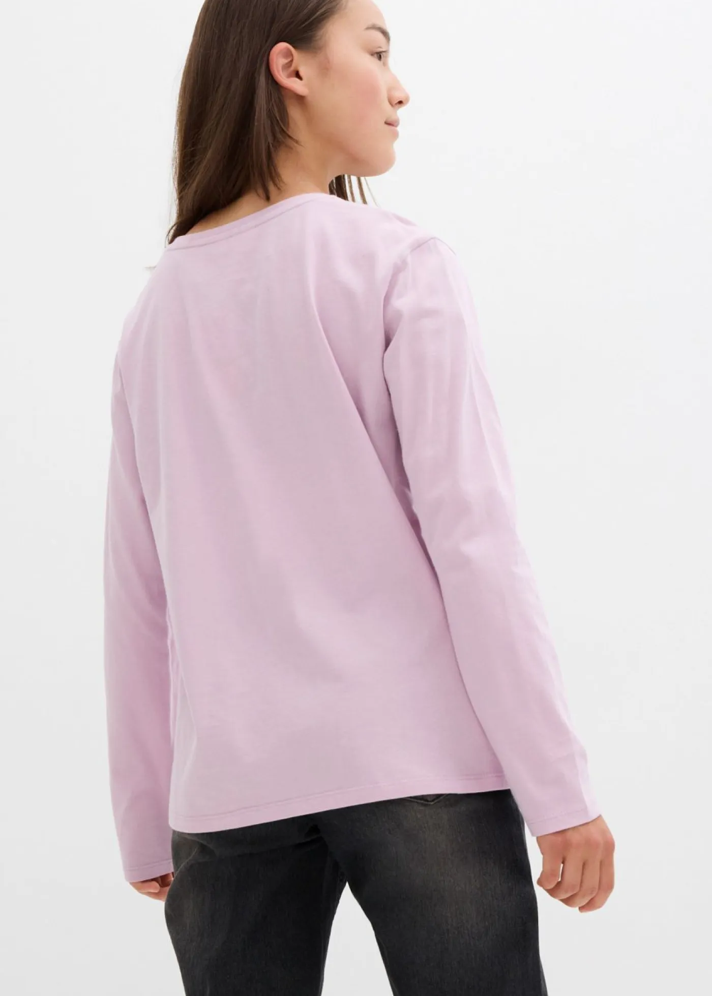 bonprix Peanuts Ropa 9 A 16 Años·Camisetas Y Camisas>Camiseta de manga larga de algodón puro con estampado de Snoopy púrpura