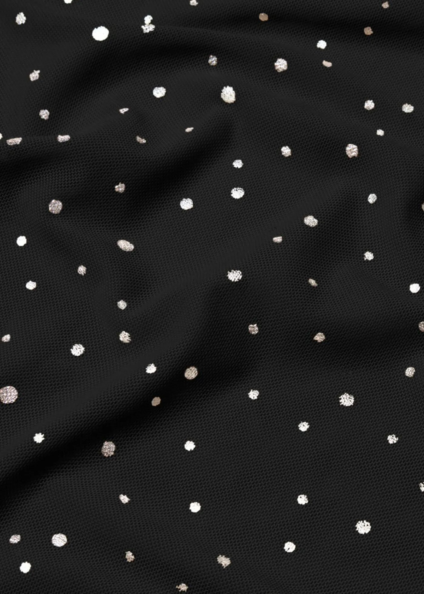 bonprix bonprix Camisetas>Camiseta de manga larga de malla brillante Negro-plata