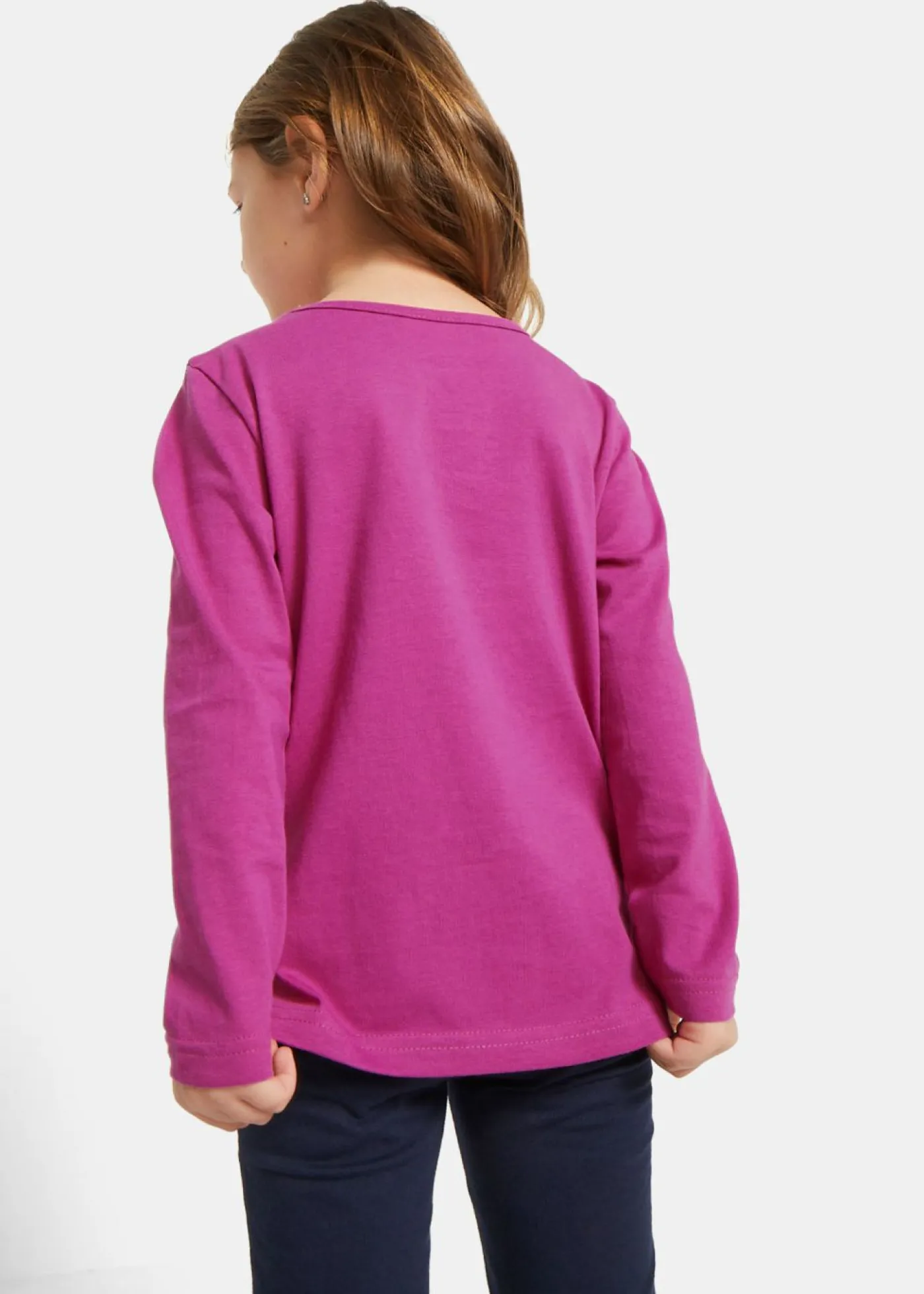 bonprix bonprix Ropa 2 A 9 Años·Camisetas|Ropa 2 A 9 Años·Multipack>Camiseta de manga larga de algodón orgánico puro (2 unidades) Azul zafiro + fucsia