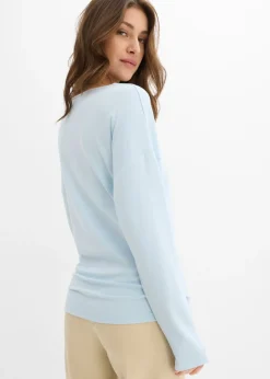 Mujer bonprix bonprix Camiseta de manga larga de cómodo Punto di Roma