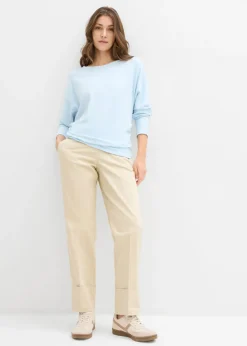 Mujer bonprix bonprix Camiseta de manga larga de cómodo Punto di Roma