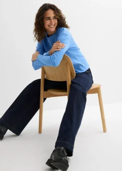 Mujer bonprix bonprix Camiseta de manga larga de algodón orgánico puro