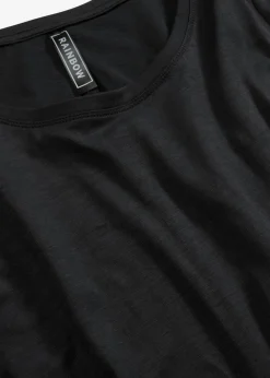 bonprix bonprix Camisetas>Camiseta de manga larga de algodón puro Negro