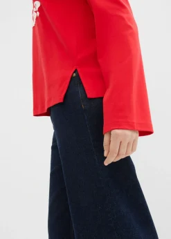 Mujer bonprix bonprix Camiseta de manga larga de algodón pesado