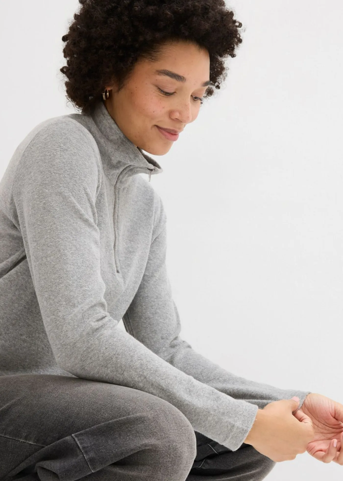 Mujer bonprix bonprix Camiseta de manga larga de felpa