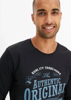 Hombre bonprix bonprix Camiseta de manga larga de algodón orgánico puro (2 unidades)