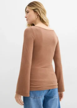 Mujer bonprix bonprix Camiseta de manga larga de suave mezcla de viscosa