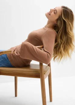 Mujer bonprix bonprix Camiseta de manga larga de suave mezcla de viscosa