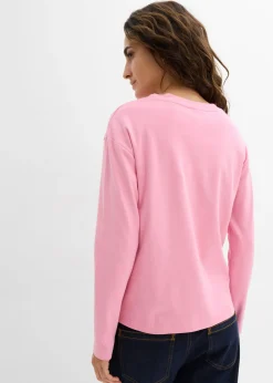 Mujer bonprix bonprix Camiseta de manga larga de algodón orgánico puro