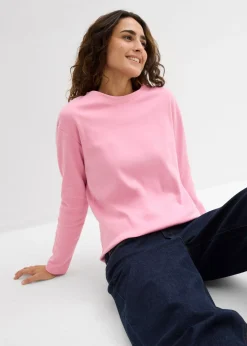 Mujer bonprix bonprix Camiseta de manga larga de algodón orgánico puro