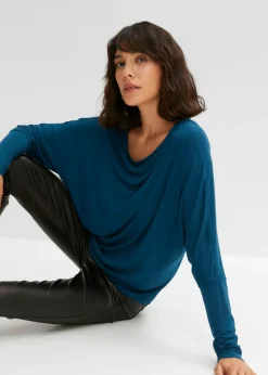 Mujer bonprix bonprix Camiseta de manga larga de suave mezcla de viscosa