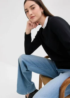 Mujer bonprix bonprix Camiseta de manga larga de mezcla de viscosa con cuello alto