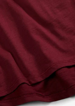 bonprix bonprix Camisetas>Camiseta de manga larga de algodón puro rojo avellana