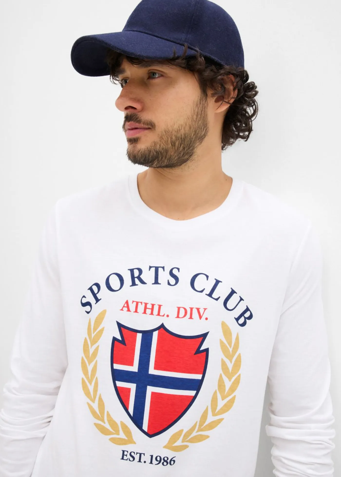 Hombre bonprix bonprix Camiseta de manga larga de algodón puro