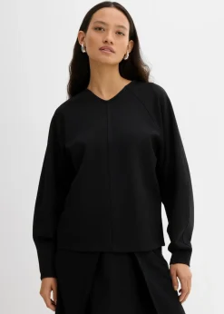 Mujer bonprix bonprix Camiseta de manga larga de cómodo Punto di Roma