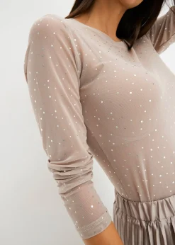 Mujer bonprix bonprix Camiseta de manga larga de malla brillante