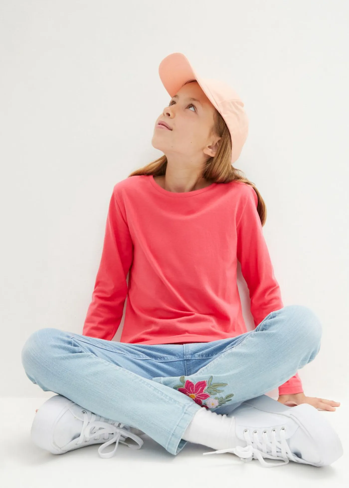 bonprix bonprix Ropa 9 A 16 Años·Camisetas Y Camisas|Ropa 9 A 16 Años·Packs De Ropa>Camiseta de manga larga de algodón puro (3 unidades) negro+naranja oscuro+frambuesa